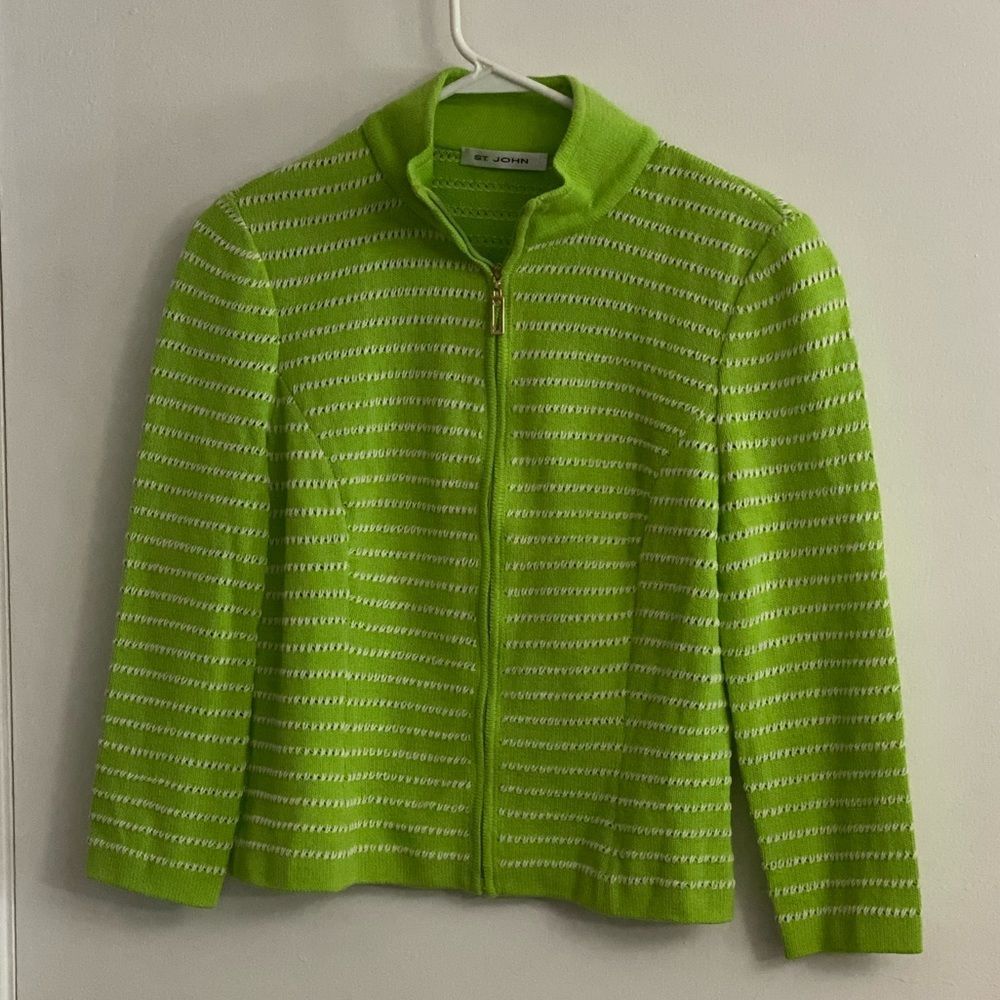 St. John Knit Full Zip Sweater
